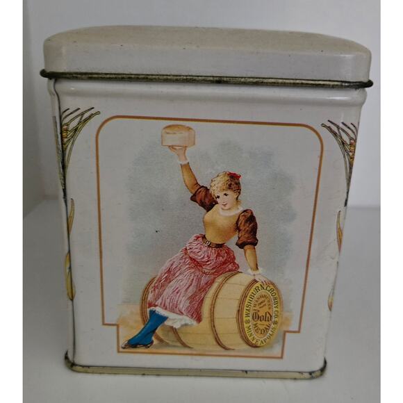 Vintage 1990 Washburn's Gold Medal Flour Tin Recipe Box - Picture 7 of 11